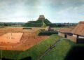 Cahokia Mounds UNESCO reconstruction. CC BY 2.0, via Wikimedia Commons.