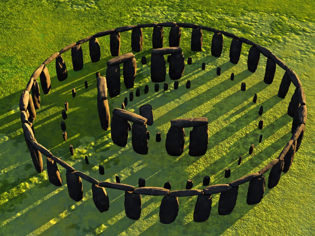 Overhead view of Stonehenge.