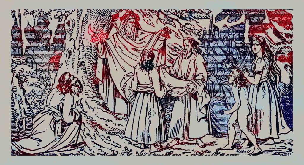 Druids, vintage illustration.