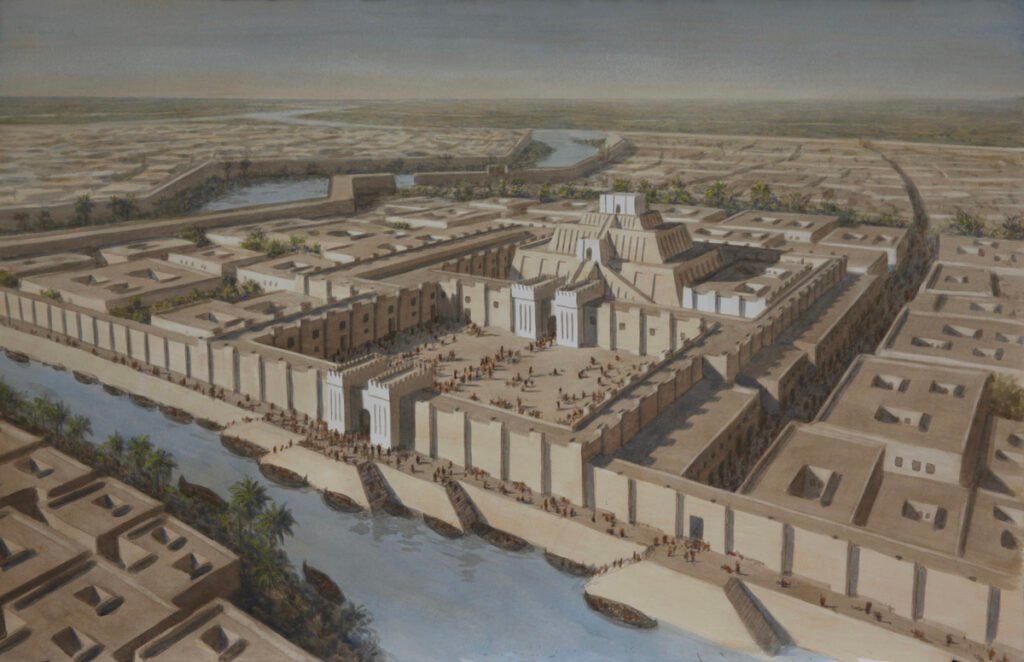 The Sumerian City of Nippur, The Ziggurat and Temple of Enlil, Looking Northwest, Ur III Old Babylonian Period, -2100  – -1600.